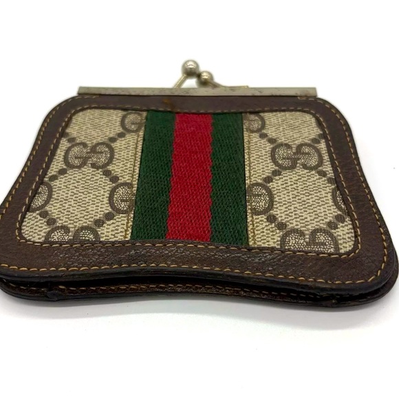 ❤️💚VINTAGE! Gucci Sherry Line Brown GG Canvas And Leather Coin Case Wallet❤️💚 - Picture 6 of 9
